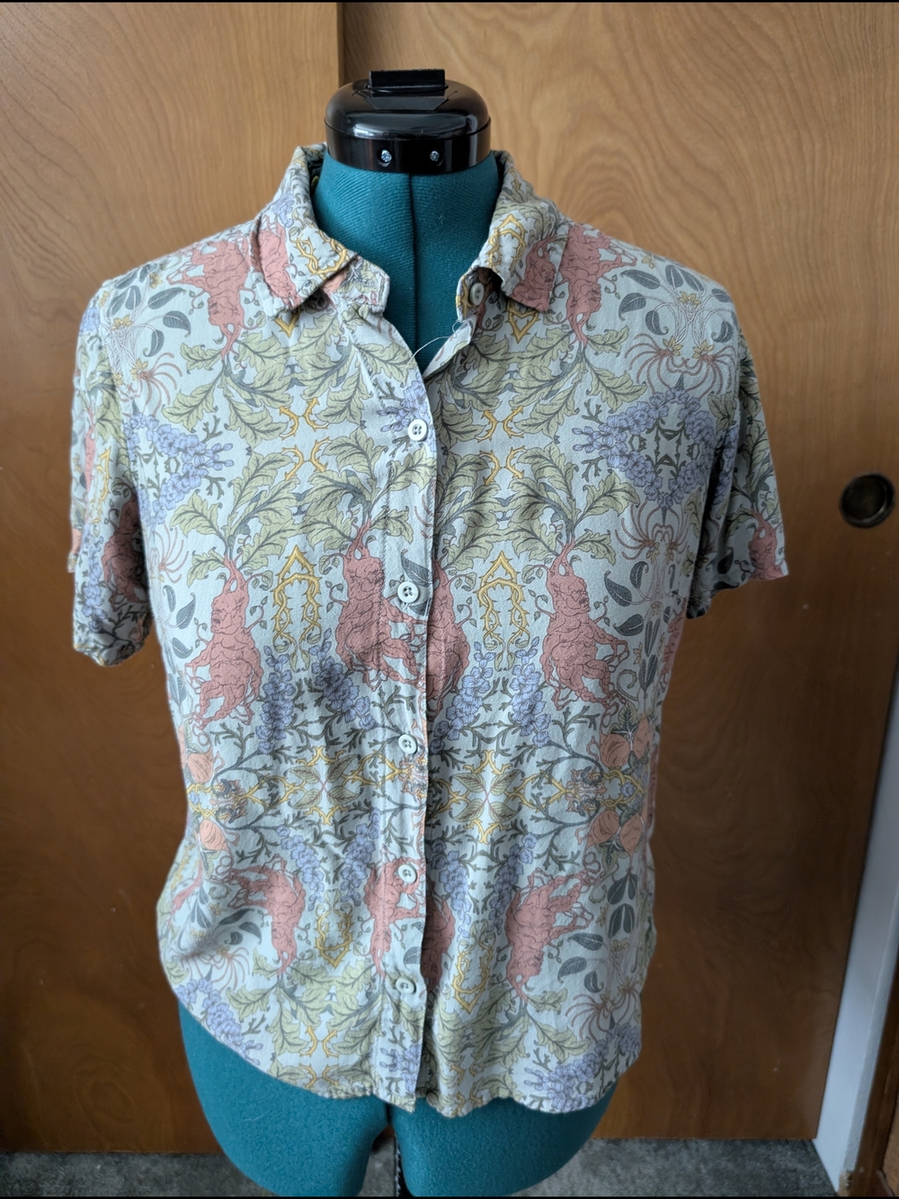 Harry Potter Herbology Cropped Button Down